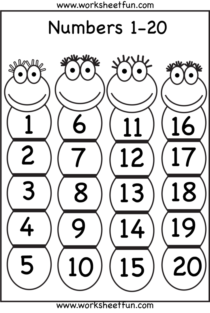 Number Chart 1-20 | Numbers Preschool, Preschool Number | Preschool ...