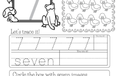 Number Seven Worksheet - Free Kindergarten Math Worksheet