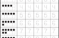 Preschool Worksheets Tracing Numbers