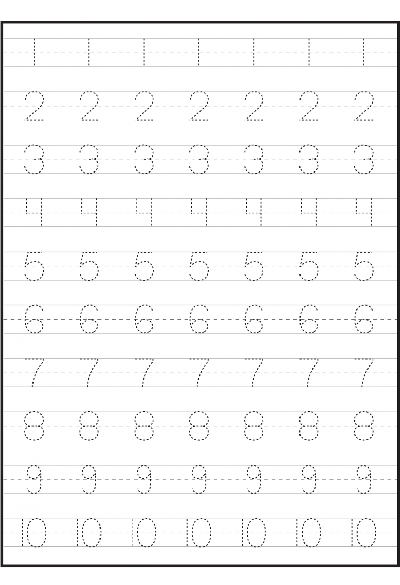 Number Worksheets For Children | Tracing Worksheets