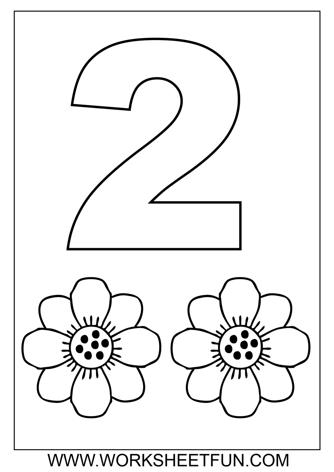 Numbers Colouring Sheets 02 | Numbers Preschool, Preschool