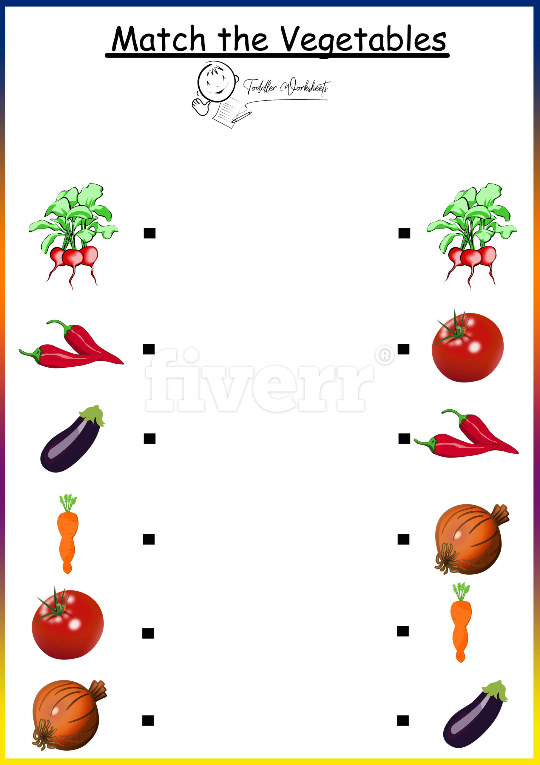 Preschool Free Worksheets Vegetables | Kindergarten