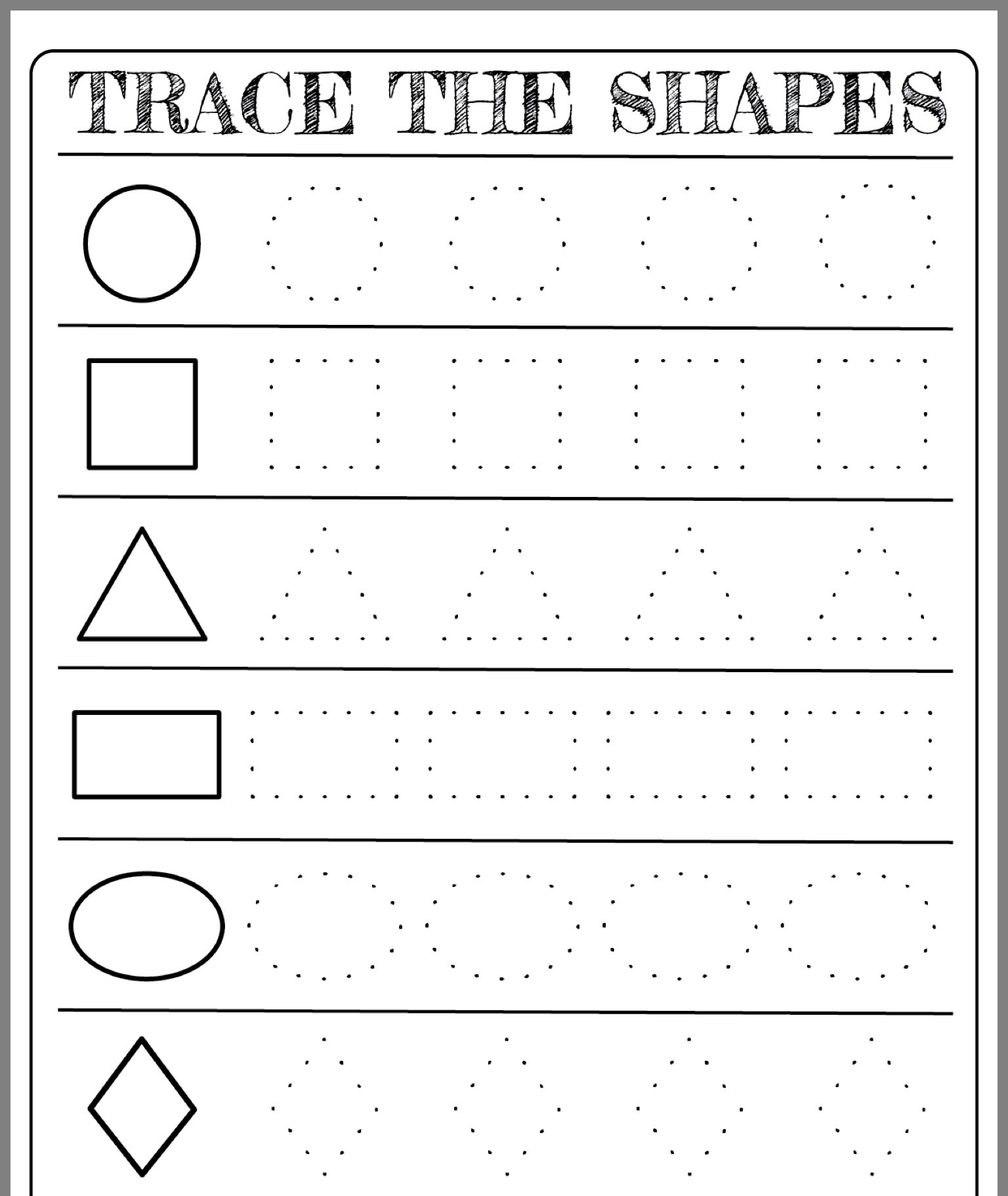Printable Free Preschool Worksheets Age 3 4