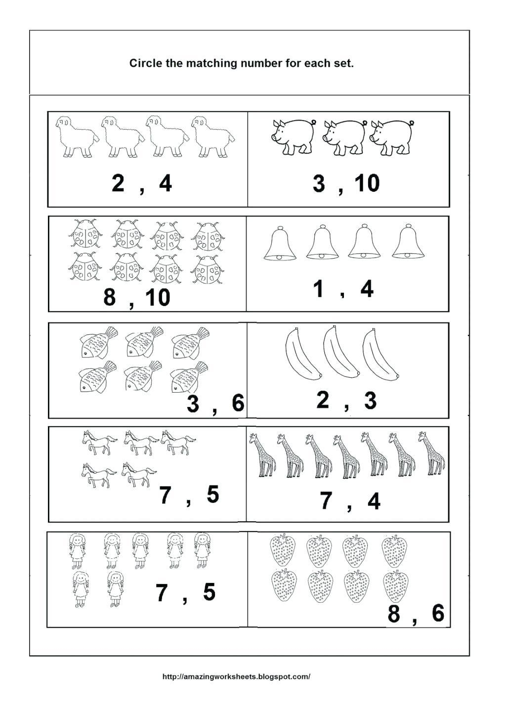 Free Preschool Worksheets Age 3 4 About Numbers Preschool Worksheets