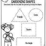Preschool Worksheets Gardening Shapes   The Keeper Of The