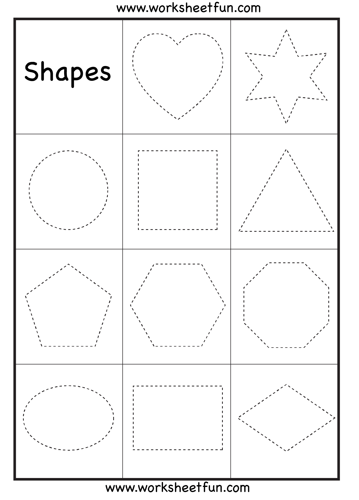 Preschool Worksheets | Shapes Preschool, Preschool