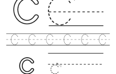 Preschoolers Can Color In The Letter C And Then Trace It