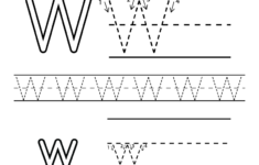 Preschoolers Can Color In The Letter W And Then Trace It