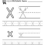 Preschoolers Can Color In The Letter X And Then Trace It