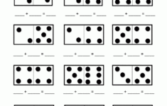 Printable Kindergarten Math Worksheets Domino Addition For