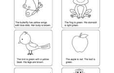 Printable Kindergarten Reading Worksheet - Free English