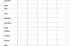 Printable Preschool Week Planning Sheet - More Excellent Me