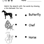 Reading Worksheet   Free Kindergarten English Worksheet For