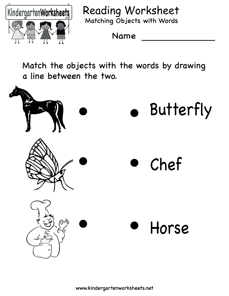 Reading Worksheet - Free Kindergarten English Worksheet For