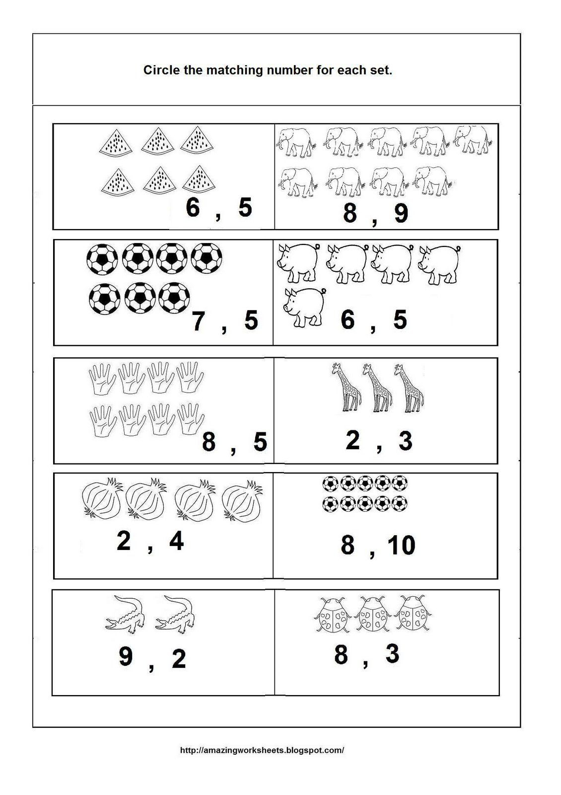 Singapore Math Kindergarten Worksheets | Print Worksheet And
