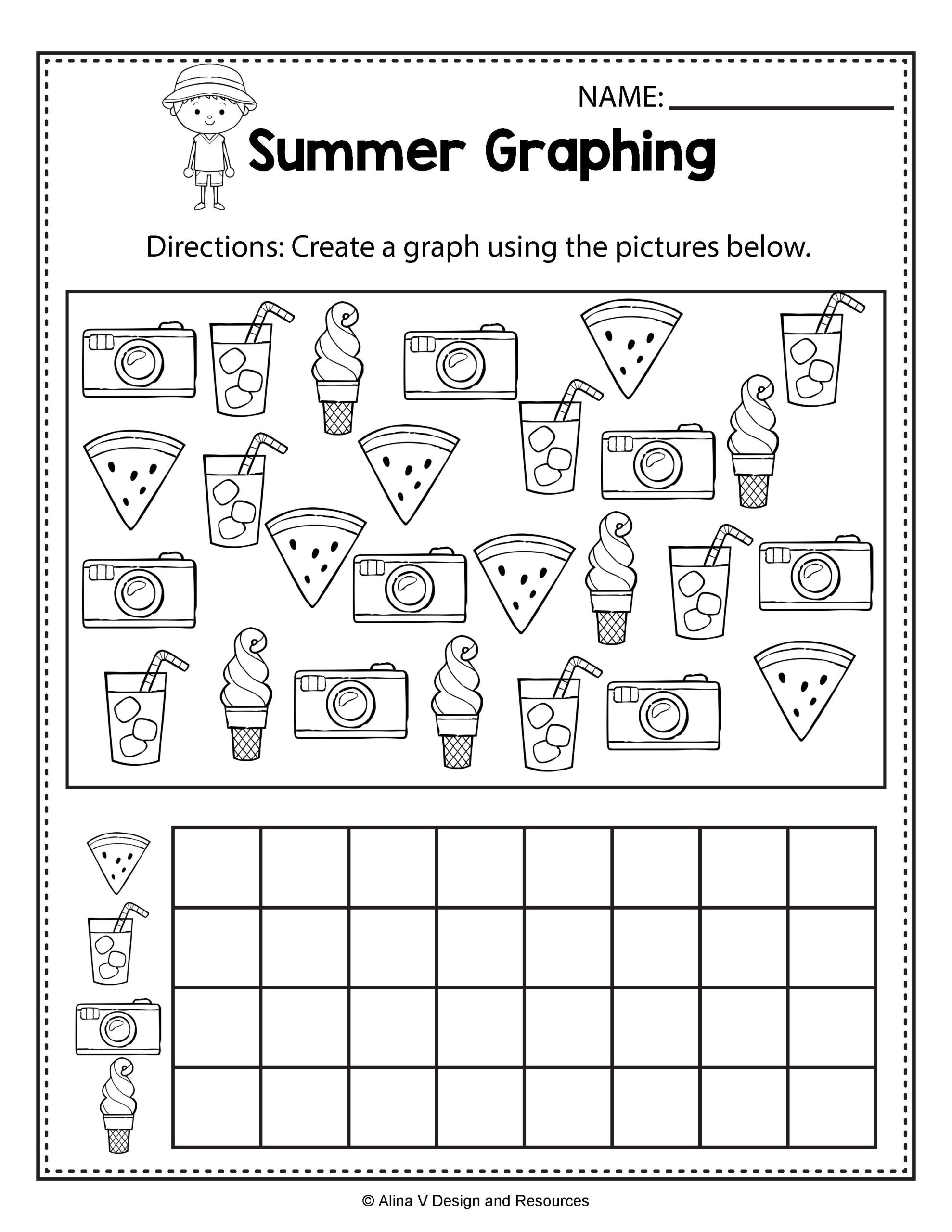 Summer Graphing Worksheets And Activities For Preschool