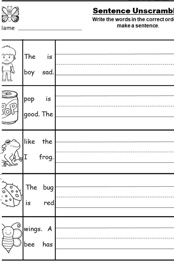 This Is A Free Kindergarten Writing Worksheet That Students