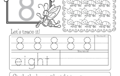 This Is A Fun Number 8 Worksheet. Children Can Trace The