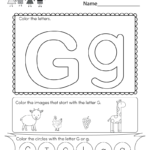 This Is A Letter G Alphabet Coloring Activity Worksheet