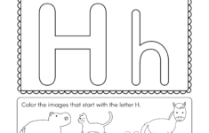 Letter H Preschool Worksheets
