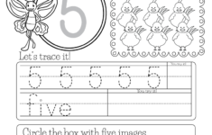 This Is A Number 5 Worksheet. Kids Can Trace The Number And