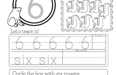 This Is A Number 6 Worksheet. Children Can Trace The Number