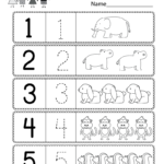 This Is A Preschool Numbers Worksheet. Kids Can Learn How To
