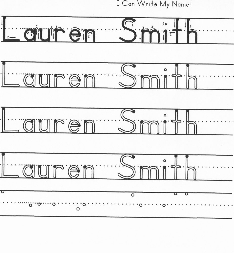 Free Printable Name Tracing  Preschool Worksheets