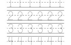 Traceable Numbers Worksheet - Free Kindergarten Math