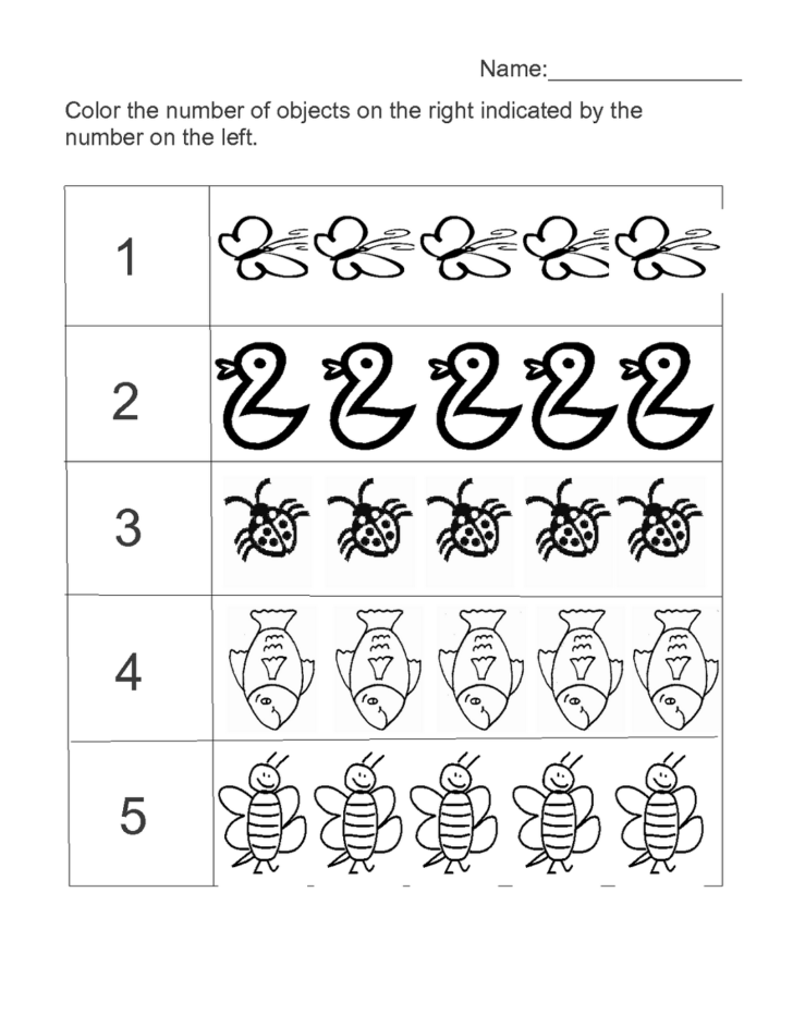 tracing numbers 1 5 for kids preschool counting worksheets