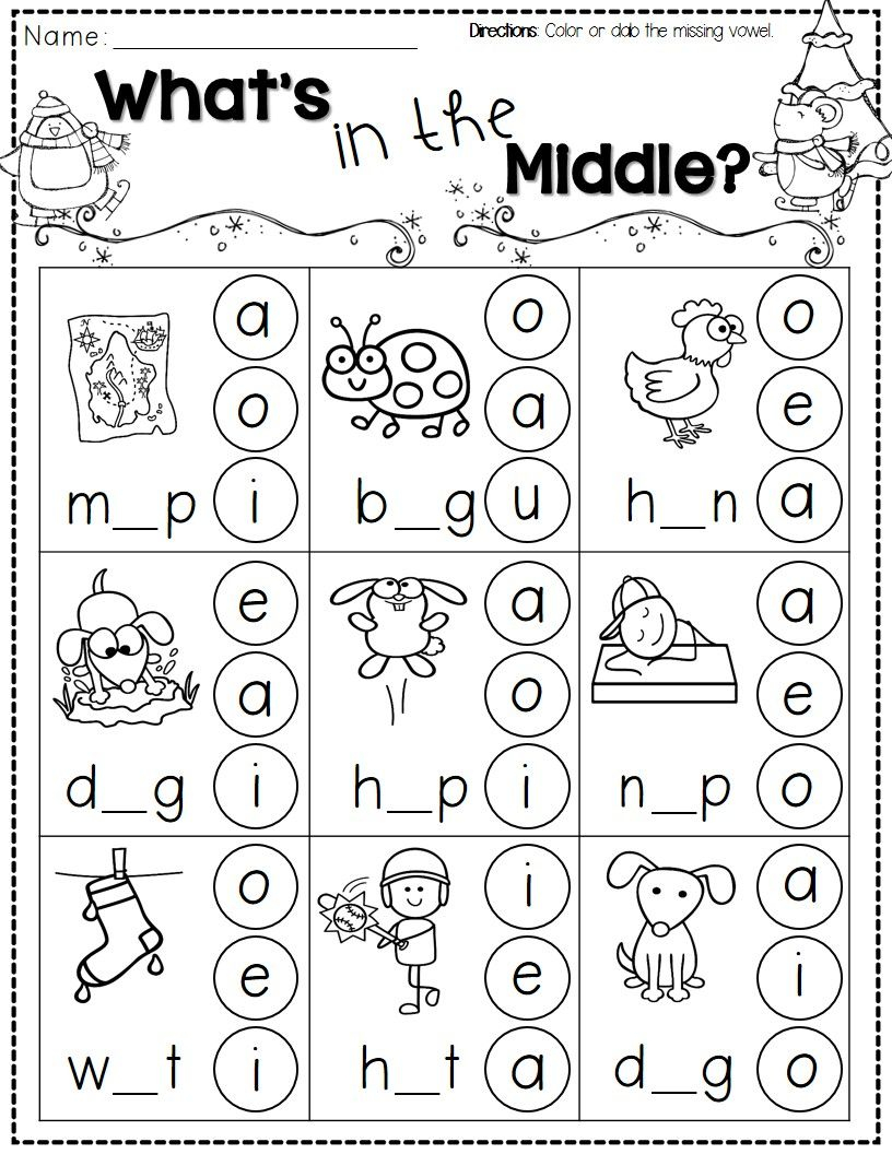 Winter Activities For Kindergarten Free | Phonics