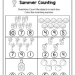 Worksheet ~ Countings For Preschool Summer Math And