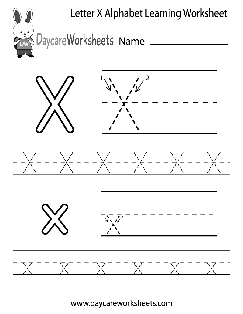 Worksheet ~ Free Letter X Alphabet Learning Worksheetr