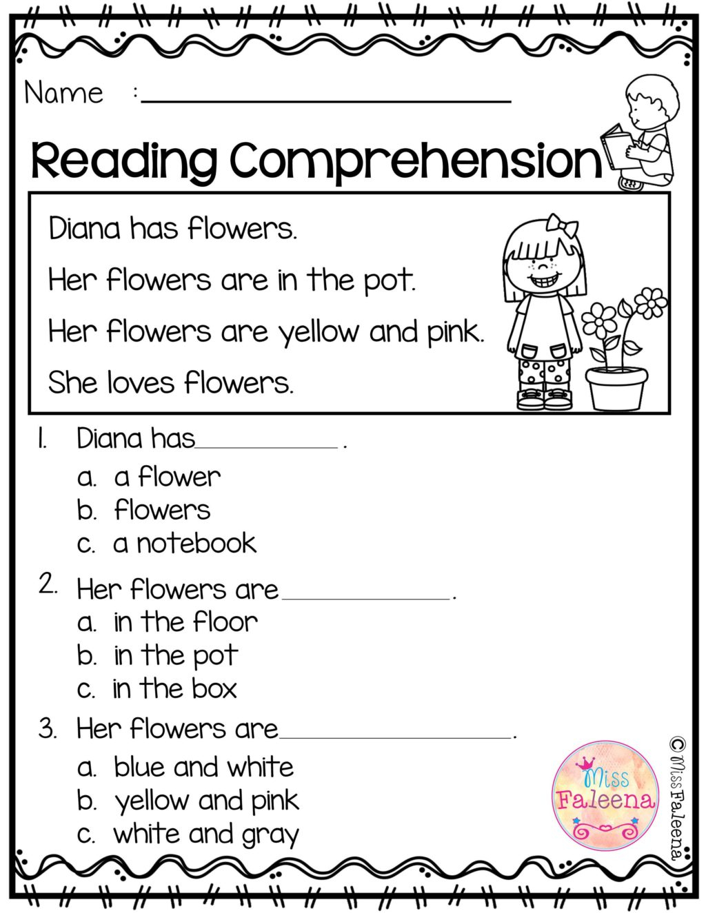 Worksheet ~ Free Reading Comprehension Worksheet