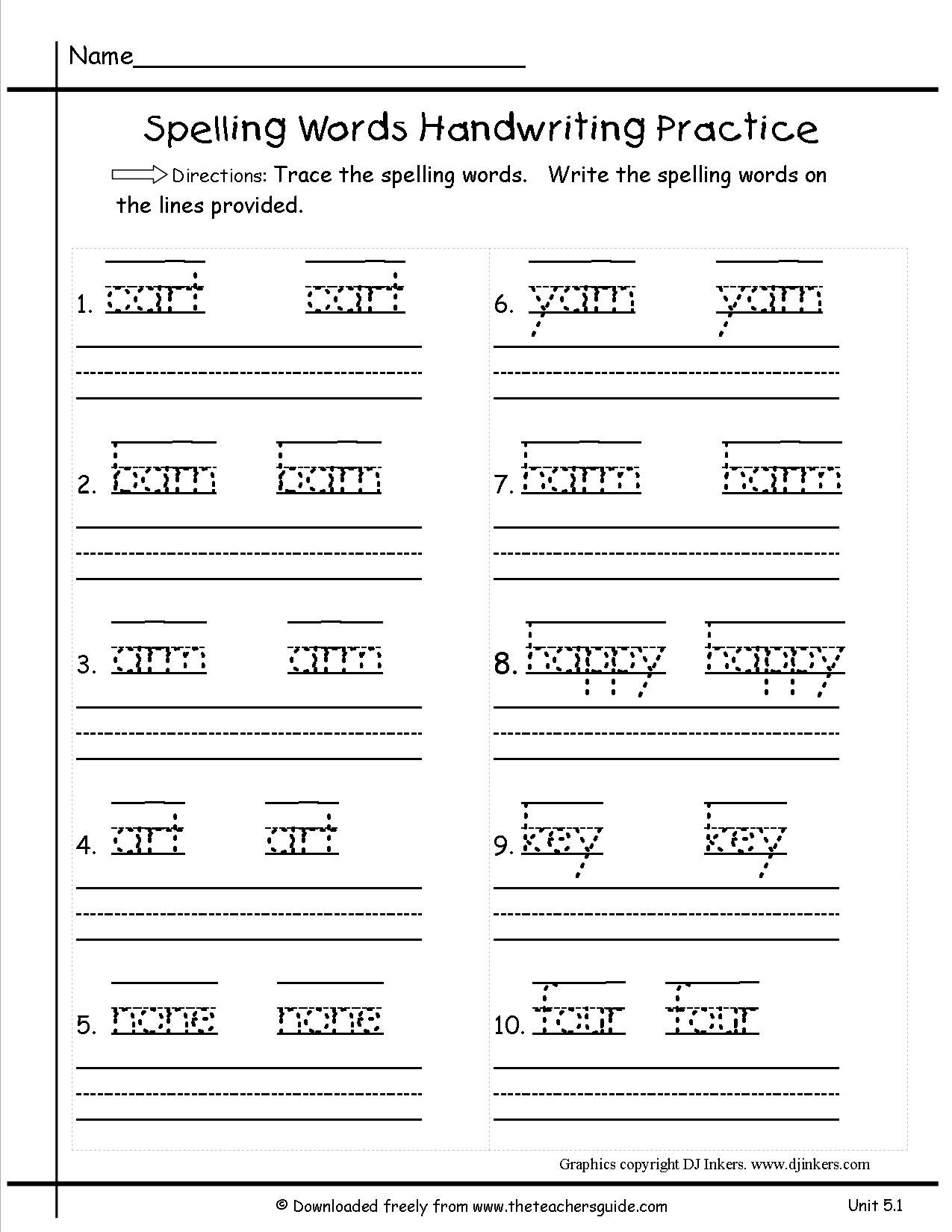Worksheet Phenomenal Handwriting Practiceor Kindergarten