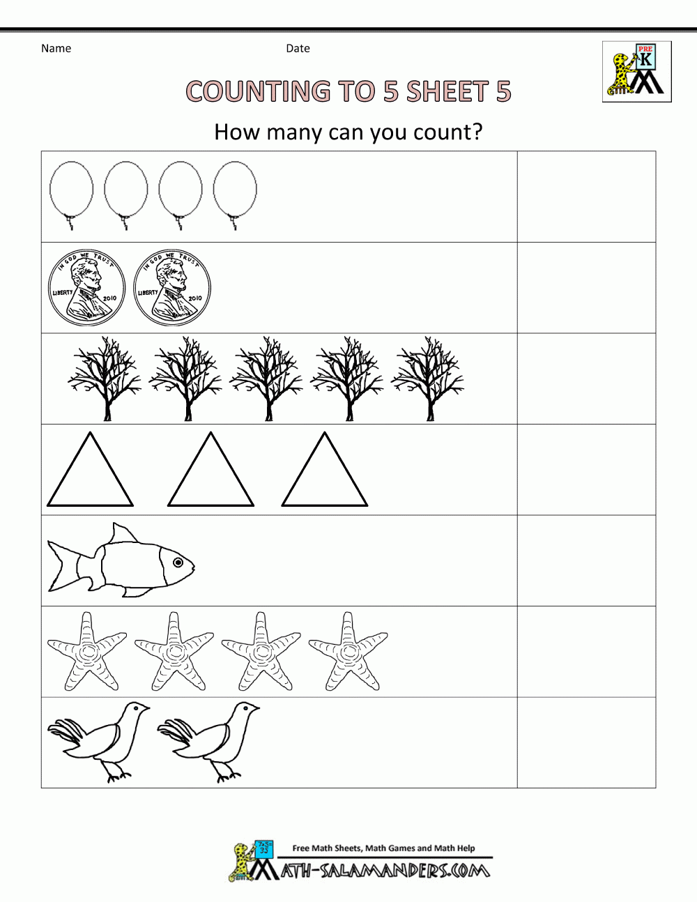 Worksheet ~ Preschool Counting Worksheets To Worksheet Pre