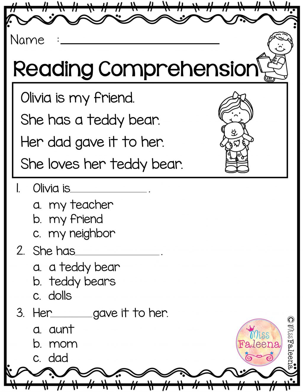 Worksheet ~ Reading Worksheets For Preschool Picture