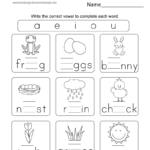 Worksheet ~ Spring Phonics Worksheet Printable Kindergarten