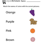 Worksheet ~ Worksheet Color Matching Lesson Printable Colors