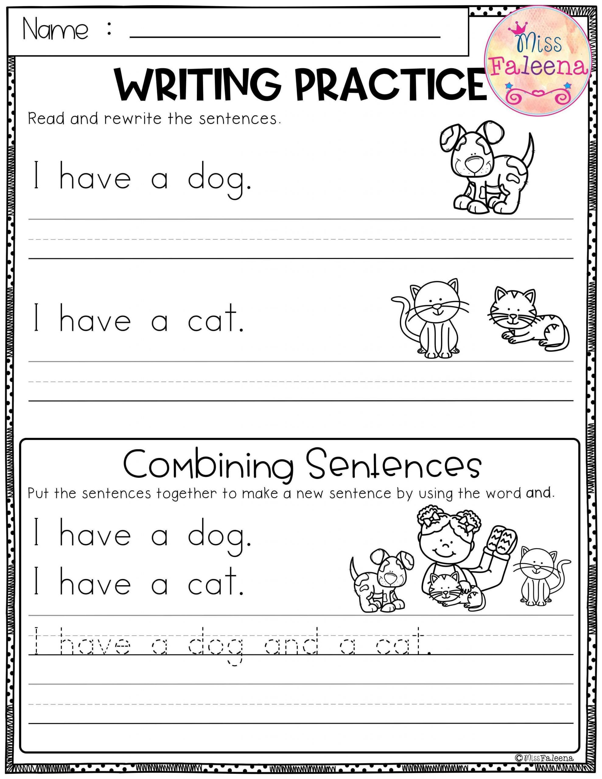 Writing Practise Worksheets